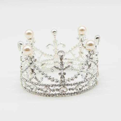 Zeroest Newborn Photography Crown Headband - Baby Princess Tiara for Infant Photo Shoots, Birthday Party -Rhinestone Prop - color: Silver 3#