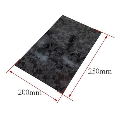 1pc 200x250mm Marble Texture Carbon Fiber Sheet, Glossy Forged Carbon Fiber Plate CFK Board(2.5x200x250mm)