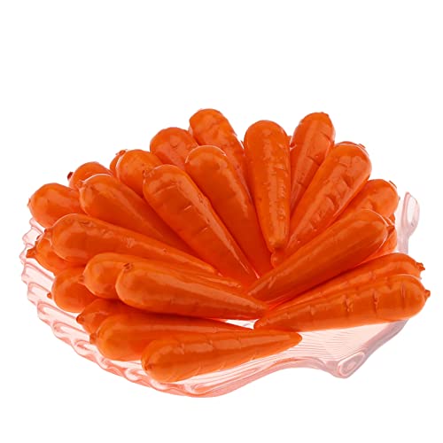 Woration 30pcs Artificial Mini Carrots Lifelike Fake Carrot for Decoration Easter Artificial Simulation Vegetable Home Kitchen Cabinet Shop Crafts Decor Photo Props - color: Mini Carrots