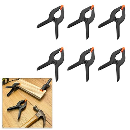 Evelots 6 Pack Spring Clamps-6 Inch LONG-Strong Grip Clips-Photo/Craft/Fabric