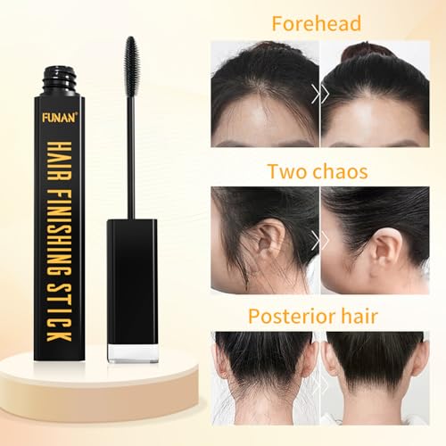 FUNAN Hair Finishing Stick, Flyaway Feel Stick Hair, Small Broken Hairs Finishing Cream, Non-Greasy and Non-Sticky Black（Pack of 2） - size: 15 Fl Oz (Pack of 2)