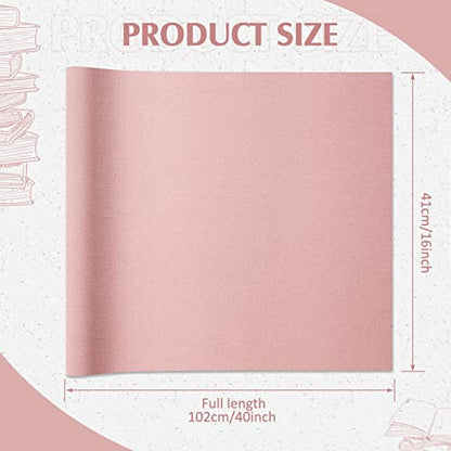 PerKoop Book Cloth for Book Binding 40 x 16 Inch Fabric Surface Paper Backed Bookcover Archival European Durable Strong Bookbinding Supplies Cover Books Album Scrapbooking (Pink) - color: Pink