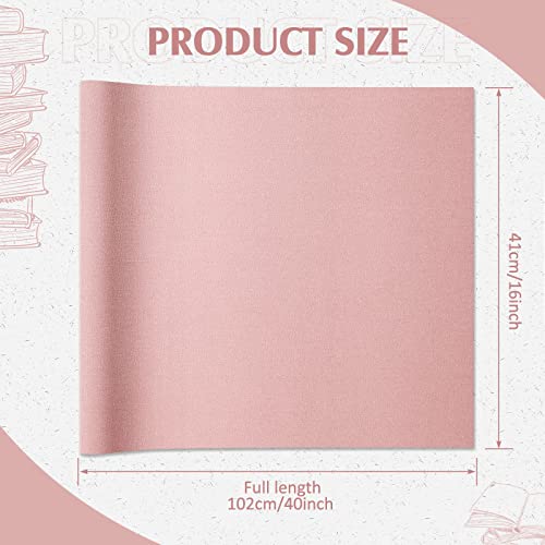 PerKoop Book Cloth for Book Binding 40 x 16 Inch Fabric Surface Paper Backed Bookcover Archival European Durable Strong Bookbinding Supplies Cover Books Album Scrapbooking (Pink) - color: Pink