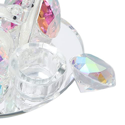 Dioche Nail Art Dappen Dish Home Nail Salon Exquisite Elegant Glass Acrylic Liquid Cup Holder Photography Prop Manicure Care Tools