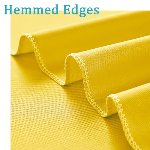 10x8ft Wrinkle Free Yellow Backdrop Curtain Panels, Thick Polyester Lemon Yellow Backdrop Drapes for Wedding Birthday Party Background Baby Shower - color: Yellow, size: 10ftx8ft