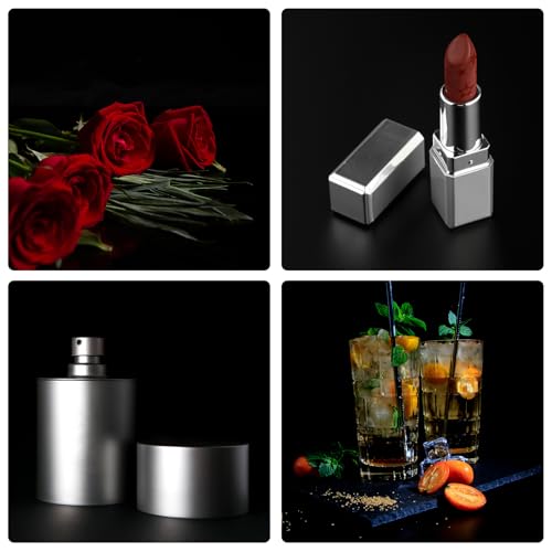 Meking Product Photography Backdrops, Black Double Sided Matte and Reflective Background for Food,Makeup, Jewelry and Other Small Product,2PCS 15.7x11.8in Photo Backdrop Boards with 2PCS Bracket