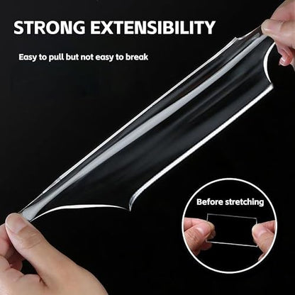 Double Sided Tape Heavy Duty Removable 3.3FT Clear Nano Tape Adhesive Mounting Tapes for Wall Decor,Hanging Picture, Poster, Carpet, Photo Deco - size: 3.3FT