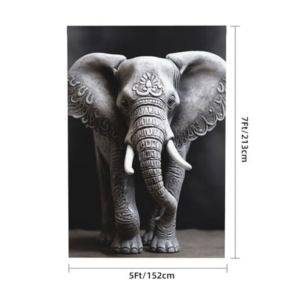 Gray Elephant Backdrop Background for Photography 5x7ft Photobooth Professional Photo Backdrop Curtains Video Photography Studio Photo Backgrounds Banner Booth Background Screen Parties - color: Gray Elephant