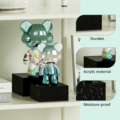 Acrylic Dessert Stand,Buffet Risers, Food Risers, Multi-Purpose Cake Stand for Parties, Weddings, Birthdays, Catering, Jewelry, and Collectibles Acrylic Cube Boxes Display(Black, 6"x7"x8") - color: Black, size: 6''x7''x8''