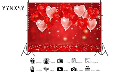 YYNXSY Valentine's Day Photography Backdrop Valentine's Day Photo Background red Love Backdrop Anniversary Party Girl Birthday Photographic Background 7X5FT YY-5009 - color: Gold