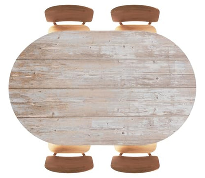 Wood Texture Background Oval Table Cloth Cover Fitted Tablecloth with Elastic Edge Tablecloths Washable Cloths for Parties, Restaurants, Gatherings, Fits 42"x60" Oval TablesStyle 131 - color: Wood Texture -13, size: 60" x 42" (Oval)
