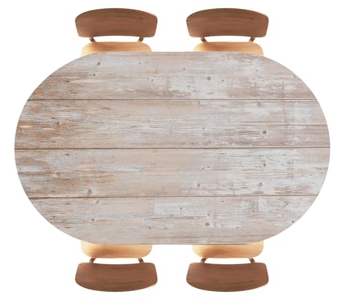 Wood Texture Background Fitted Oval Tablecloth with Elastic Edge Outdoor Table Cover Dining Tables Cloth for Party for Restaurants, Banquets, Picnics, Fits 48"x68" Oval TablesStyle 132 - color: Wood Texture -13, size: 68" x 48" (Oval)