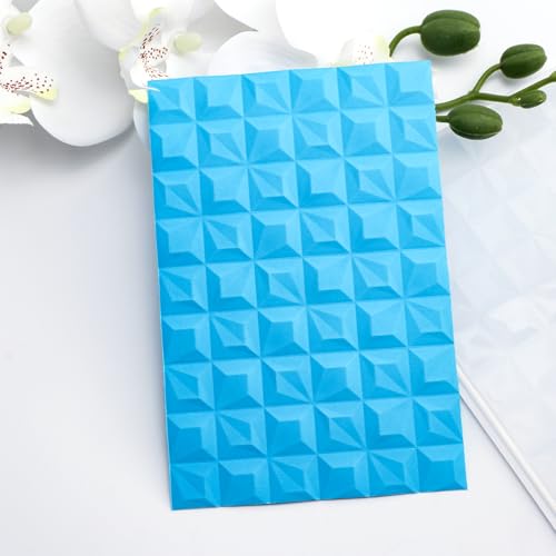 Briartw 3D Embossing Folder for Card Making Adding Textured Detail to Paper Crafting 6.3x4.5inch Clear Texture Plate Perfect for Heavyweight Cardstock (≥250gsm/92lb),Diamond Texture Template - color: Diamond
