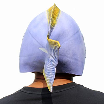 CreepyParty Tropical Fish Mask - Animal Halloween Costume for Parties, Cosplay, Photo Booth Props, and Pranks - Funny Gag Gift for Adults