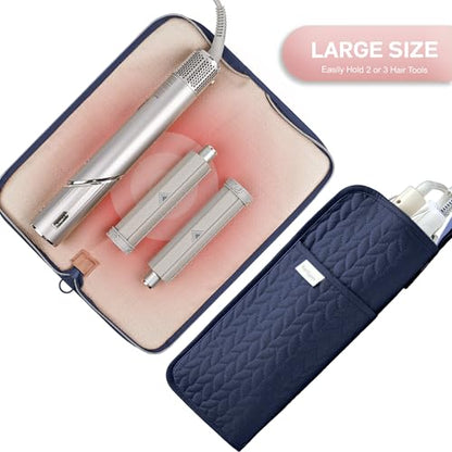 KarSyon Hot Tools Organizer Heat Resistant Mat Case Hair Tools Holder Travel Bag Portable Hair Styling Tools Cover Pouch for Curling Iron,Flat Iron,Hair Straightener (Blue) - color: Blue