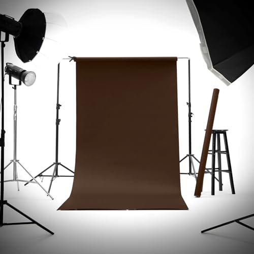 Kate Seamless Paper Backdrop Brown Paper Backdrop Seamless Backdrop Paper Rolls (53''x32.8' Coco Brown) - color: Coco Brown, size: 53''x32.8'