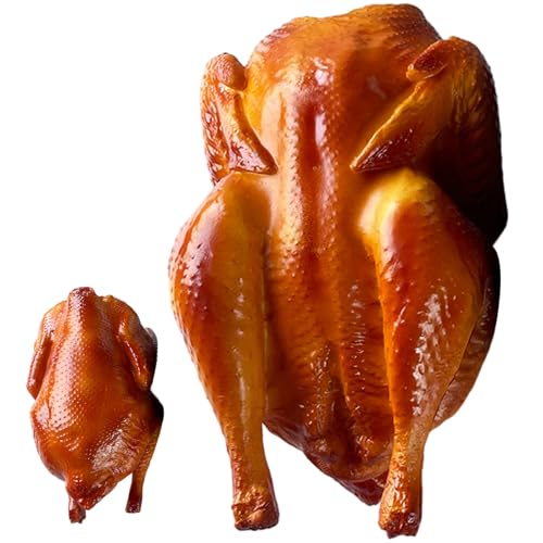 Food Realistic Grilled Chicken Model Decorative Without Head Artificial Roast Chicken Display Prop for Thanksgiving Kitchen Restaurant Party Photography Food Display