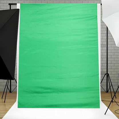 Homoyoyo Chroma Key Backdrop 3x2ft Photo Green Backdrop Fabric for Video Streaming Photography Live Streaming Background Sheet for Studio Use