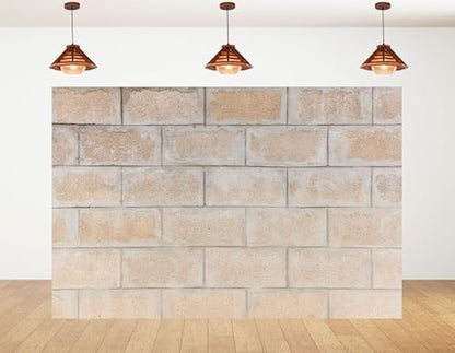 10x8ft Concrete Block Wall Backdrop with Neutral Finish and Industrial Tone Photography Background for Urban Party and Wall Decorations Banner Photo Booth Props - size: 10x8ft