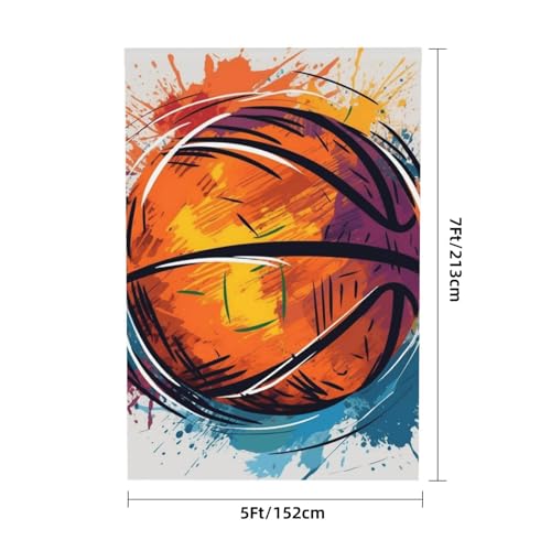 Basketball Colorful Sketch Enjoyment Backdrop Background for Photography 5x7ft Photobooth Professional Photo Backdrop Curtains Video Photography Studio Photo Backgrounds Banner BoothScreen Parties - color: Basketball Colorful Sketch Enjoyment