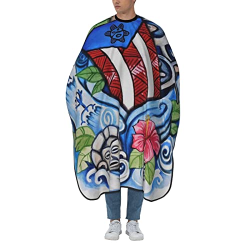 Puerto Rico Barber Cape With Adjustable Closure, Hairdressing Haircut Apron Barber Cover Gown For Hairdresser Styling Home - color: Boricua Puerto Rico Frog2