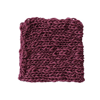 Coberllus Newborn Baby Photography Props Blanket Handmade Knitted Twist Wrap Posing Aid Backdrops for Boy Girls Photography Shoot - color: Red Wine
