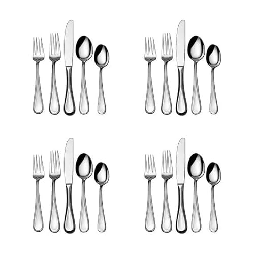 Mikasa 5100237 Bravo 20-Piece 18/10 Stainless Steel Flatware Set, Service for 4 - size: 20 Piece Set, style: Bravo