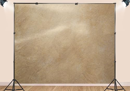 Tan Beige Stone Wall Texture Backdrop Warm Sandy Grunge Surface Photography Background Neutral Minimalist Party Decorations Tapestry Home Decor Photo Studio Props 8X6ft Fabric - size: 8X6ft