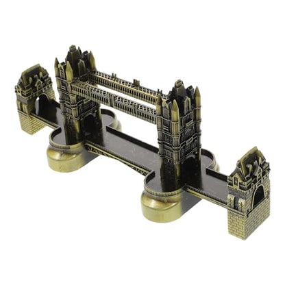 LUOZZY London Tower Bridge Metal Model European Craft Souvenir Home Office Decor Photography Prop Antique Bronze Sculpture Gift for Travel Lovers