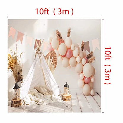 Kate 10x10ft Happy Birthday Backdrop Party Decoration Background for Kids Balloon Backdrop Baby Shower - size: 10x10ft