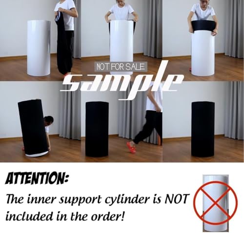 NIVIUS PHOTO Simulated Tree Stump Spandex Pillar Cover for Metal Cylinder Pedestal Stands - 3 Pieces - Covers Only, Stands are not Included (NO-228) - color: No-228