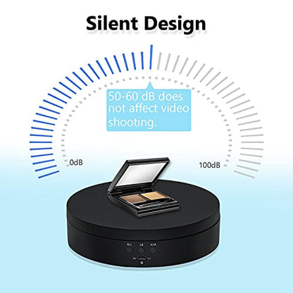 Mcbazel 360 Degree Rotating Display Stand, 5.4 Inch Motorized Spinning Platform, Electric Lazy Susan, Turntable Table Base for Photography, Jewelry, Watch, Cup - Max Load 3kg, Black - color: Black+5.4inch