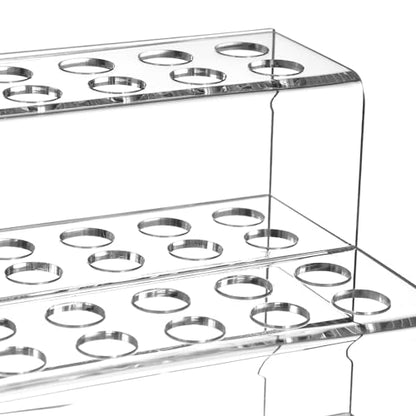 DECHOUS Clear Pen Display Stand, 2 Tier 48-Slots Acrylic Pen Holder Display Stand for Craft Shows, Multipurpose Pencil Pen Stand for Desk, Home, Office, School, Makeup Brushes Display