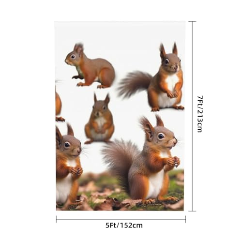 Cute Squirrels Backdrop Background for Photography 5x7ft Photobooth Professional Photo Backdrop Curtains Video Photography Studio Photo Backgrounds Banner Booth Background Screen Parties - color: Cute Squirrels