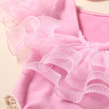 Newborn Photography Outfits Girl Baby Photo Tutu Dress Newborn Photoshoot Romper Baby Picture Lace Outfit - color: Pink1