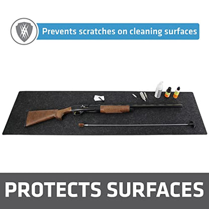 Drymate Gun Cleaning Pad, Premium Gun Cleaning Mat, Absorbent, Waterproof, Durable, Protects Surfaces, Contains Liquids (Made in the USA) - style: Charcoal - (16" x 59")