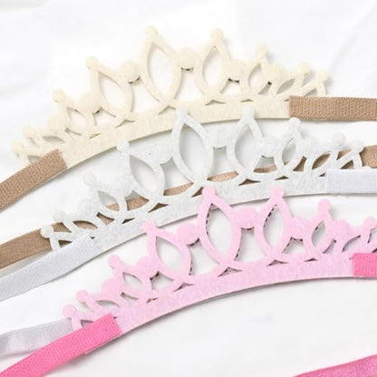 DANMY Baby Birthday Crown, Little Boys Girls Party hairband Princess Gold Tiara Photo Props Decorations Birthday