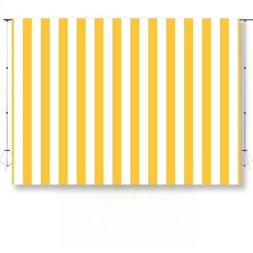 Custom Photo Backdrops Yellow and White Striped Photography Backdrop Vertical Streak Textured Background Photo Studio Props Banner Adult Elder Girl Boy Wallpaper KUBDJ1939 - color: Yellow, size: Customize