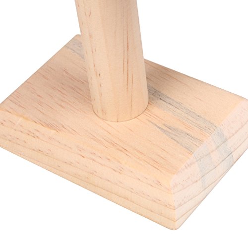 ChezMax Necklace Jewelry Display Jewelry Stand Hovering T-Bar Bracelet Holder for Home Organization - color: I-Wood