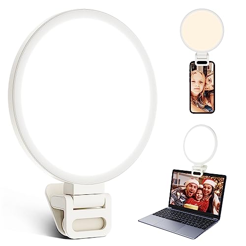 ACMEZING Upgraded Full Screen Ring Light 60 LED Side Emitting Anti-Glare Clip-on Light for Phone iPhone Computer Laptop Monitor, 3 Light Modes for Live Streaming, Selfie, Zoom Video Conference,TikTok