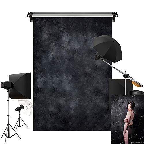 Kate 6.5x10ft/2m(W) x3m(H) Black Photo Backdrop Dark Textured Backgrounds Portrait Photography Studio Prop - size: 6.5x10ft