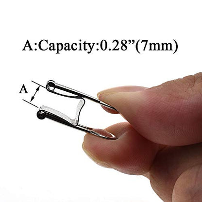 HAHIYO Binder Clips Paper Clamps Spring Steel Sturdy Small 0.75 inches Width 0.28 Inch Capacity No Sharp Edges Heavy Duty Tight Grip Reusable Black Metal Bright Finish for Home Office School 30 Pack - size: 0.75in-30P