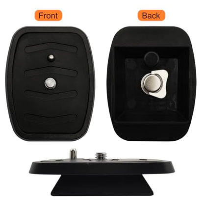 44mm Quick Release Plate, Universal QB-4W Tripod Mount Adapter Replacement for Select Tripods with 44mmx44mm Mounting Slot - Camera Mounting Base Plate - size: 44 MM