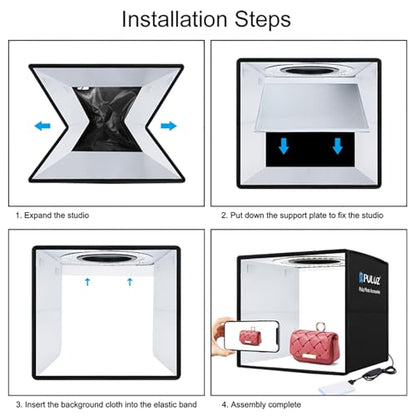 2026 Upgraded Photo Studio Light Box Photography, 10"x10" Professional Foldable Dimmable Shooting Tent Kit with CRI >95 102pcs LED Lights & 6 Kinds of Double-Sided Color Backdrops for Mini Products - size: 10*10 Inch