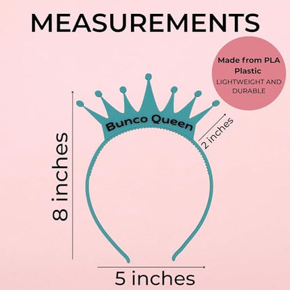 Bunco Queen Headband 3 Pack – Winner Prize, Hostess Gift, Game Night Favor for Women