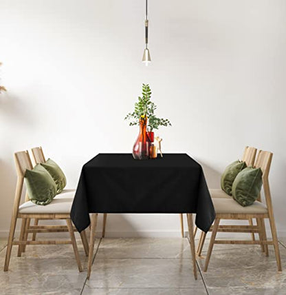 Utopia Kitchen Rectangle Table Cloth 2 Pack(90x156 Inches, Black), Tablecloth Machine Washable, Polyester Table Cover for Dining, Buffet Parties, Picnics, Events, Weddings and Restaurants - color: Black, size: 2 Pack 90x156 Inch Tablecloth