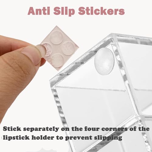 Lipstick Organizer 24 Slot Lipstick Holder Display Rack Small Clear Plastic Compact Lip Gloss Perfume Sample Mascara Holder