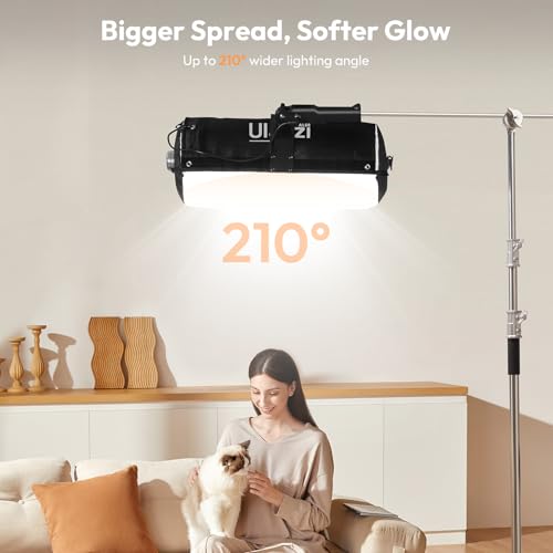 Ulanzi AL60 Inflatable Tube Light - LED Video Light Photography with Remote, 2700K-6500K CRI≥96 10 Effects Portable Photography Camera Soft Light for Game/Live Stream/YouTube(Not Adapter & Power Bank) - size: 60W Bi Color