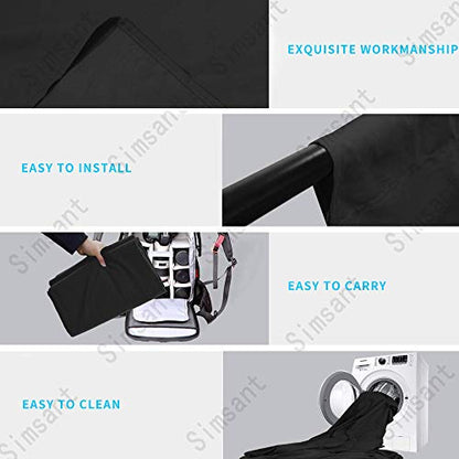 6x9ft Black Screen Background Party Backdrop Screen for Video Photography Television Background Only Back Drops High Density Polyester Fabric Cloth Pure Black Backdrop Curtain Screen Streaming Live - color: Black, size: 6 x 9 ft