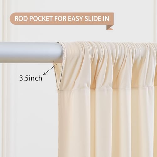 Deep Champagne Backdrop Curtain 4 Panels-Wrinkle-Free Curtains Polyester Photography Drapes for Baby Shower Birthday Party Photo Background Backdrop Stand- 16 X10FT (Champagne) - color: Champagne, size: W4' x H10'(4 panels)